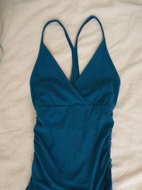 lululemon athletica teal blue strappy tank